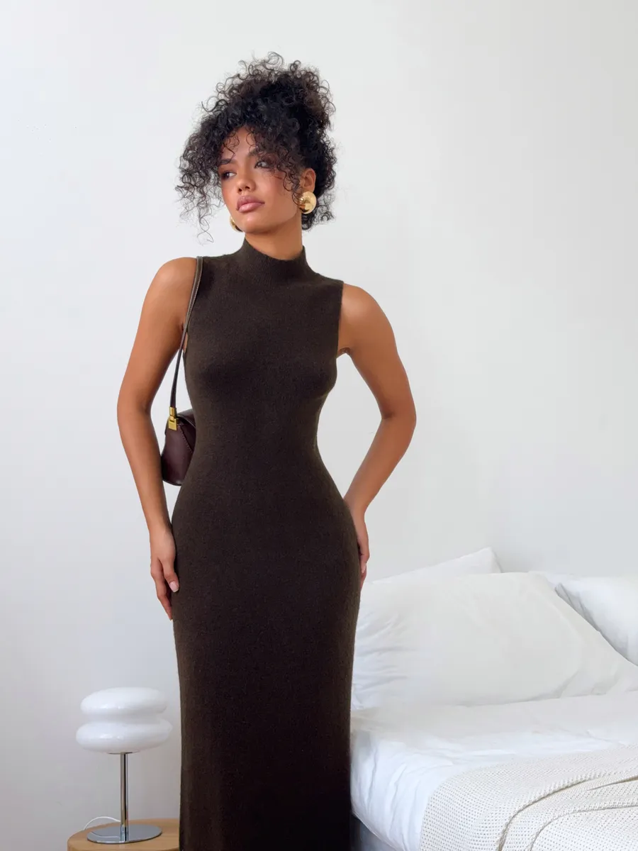 Костюм вязаный платье с кардиганом