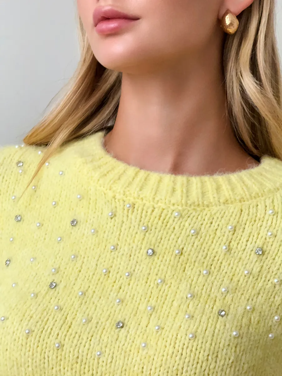 Свитер вязаный пушистый шерстяной