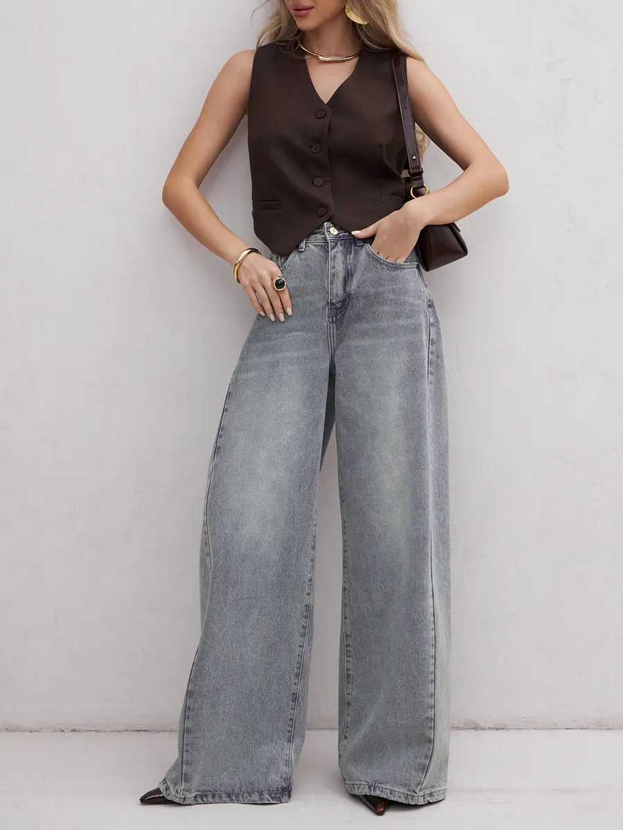 Джинсы багги широкие Надин