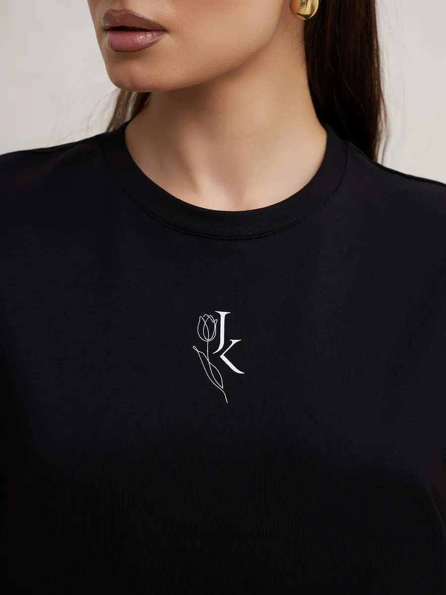 Футболка с принтом базовая хлопок Амабель