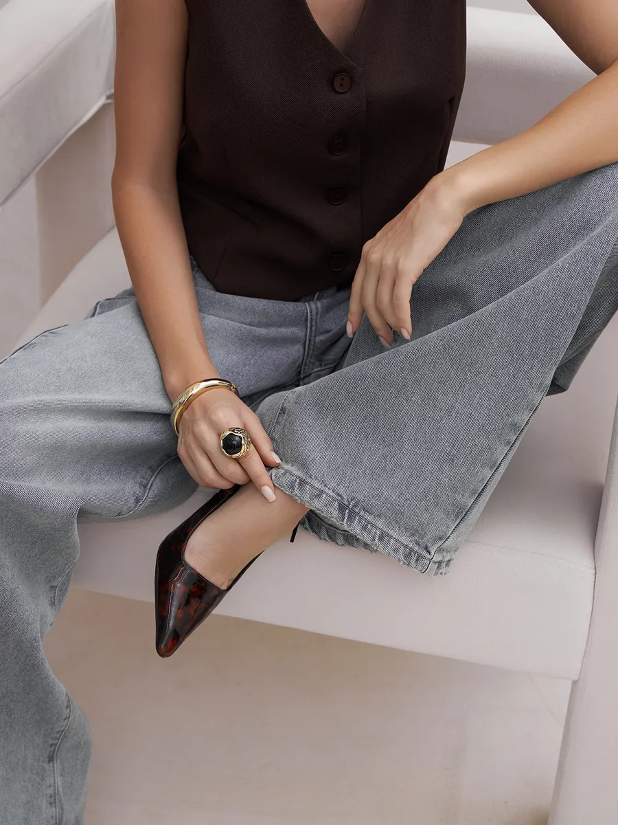 Джинсы багги широкие Надин