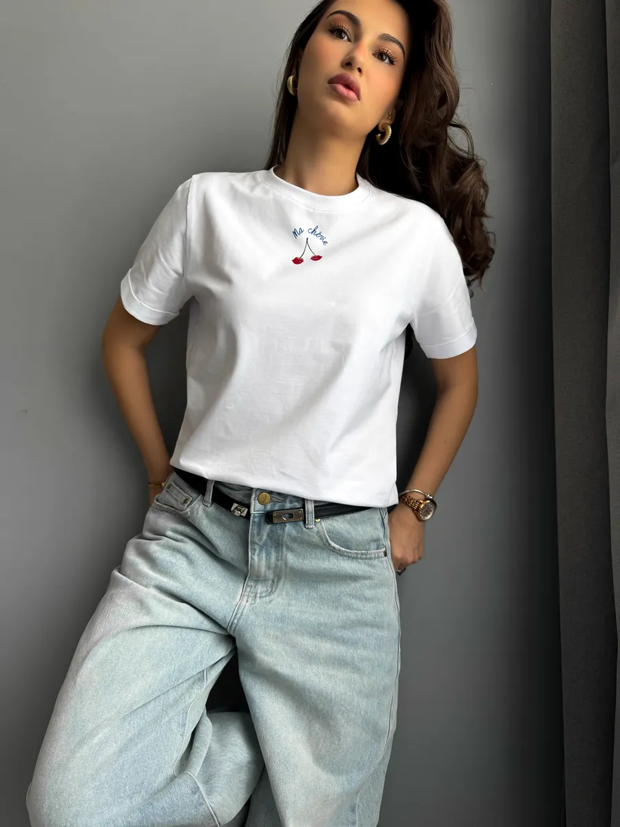 Футболка с принтом базовая хлопок Амабель