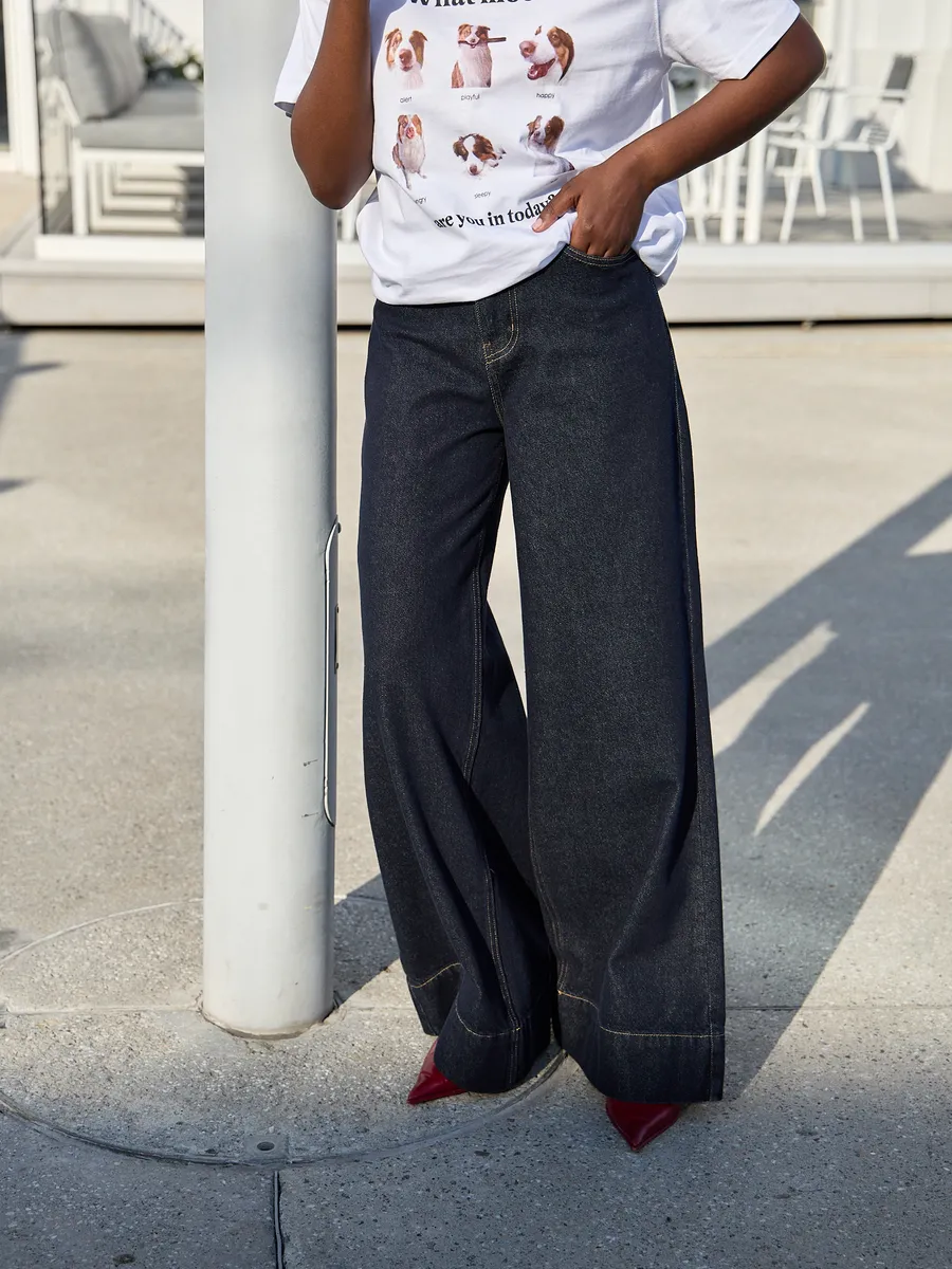 Джинсы широкие палаццо клеш Сабрина