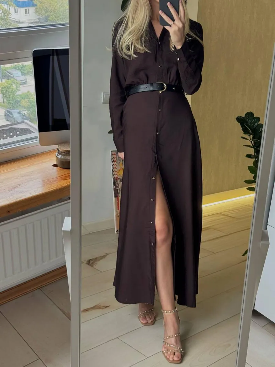 Платье рубашка длинное