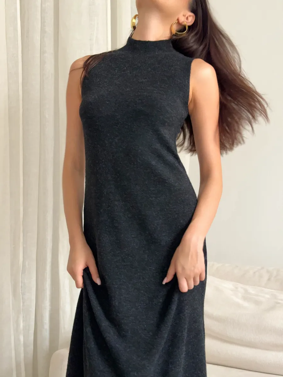 Костюм вязаный платье с кардиганом