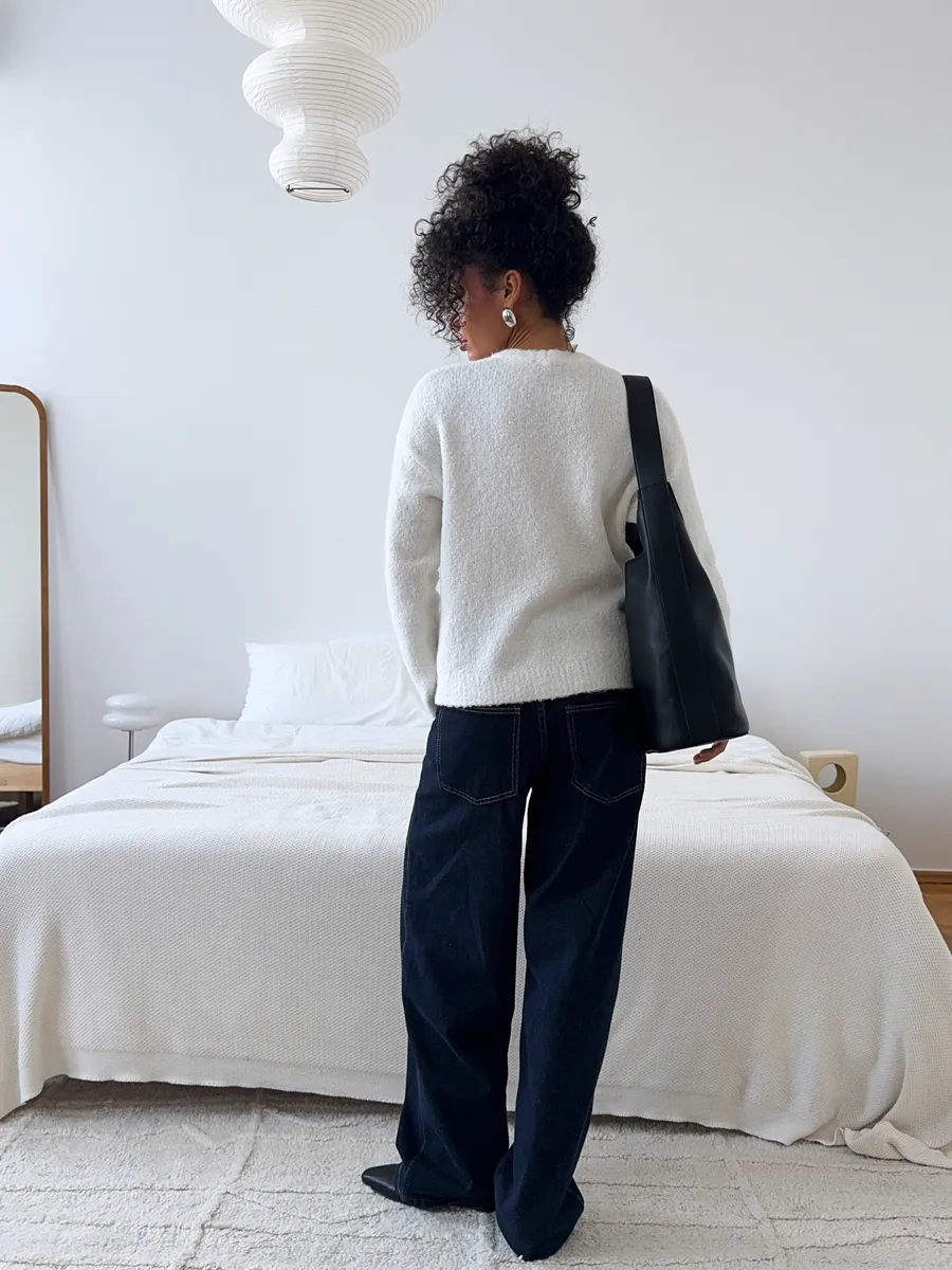 Джемпер вязаный пушистый шерстяной