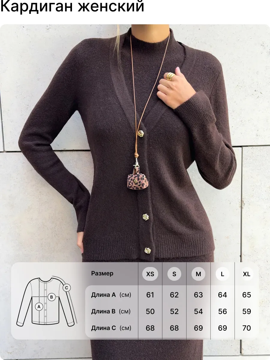 Костюм вязаный платье с кардиганом