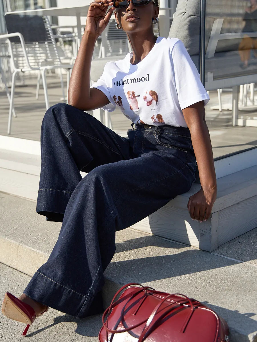 Джинсы широкие палаццо клеш Сабрина