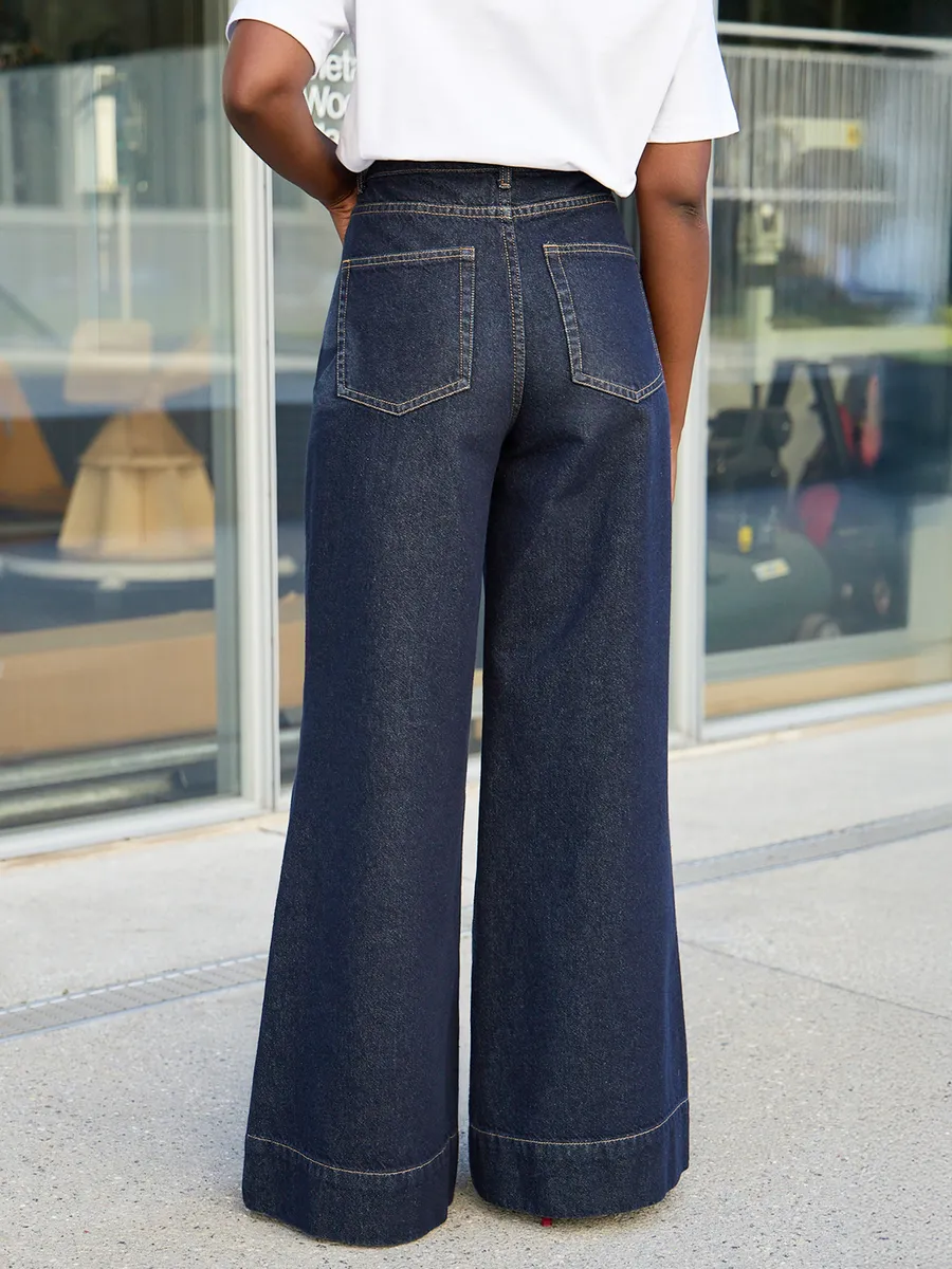 Джинсы широкие палаццо клеш Сабрина