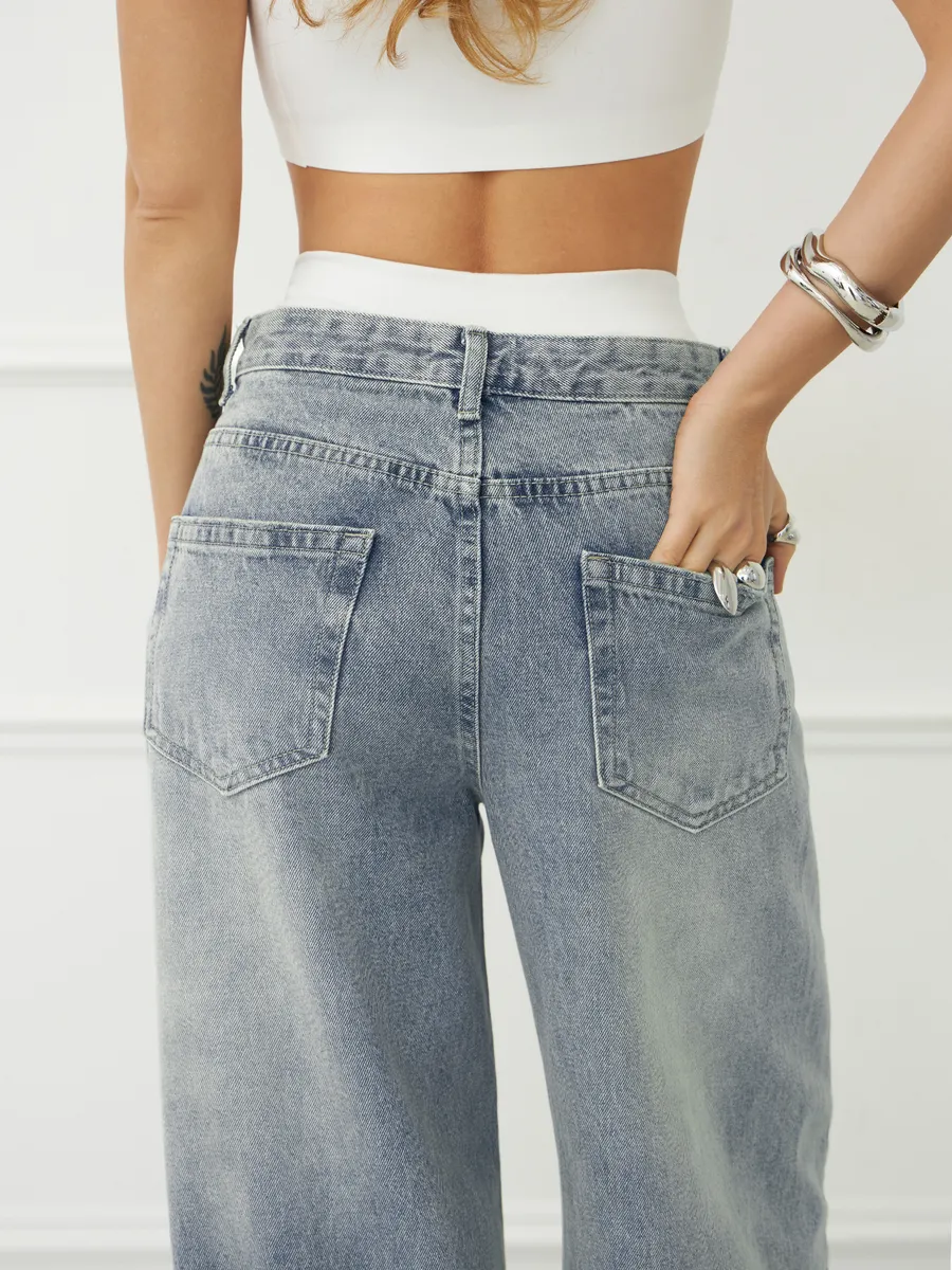 Джинсы багги широкие Надин