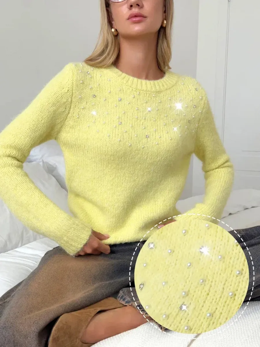 Свитер вязаный пушистый шерстяной