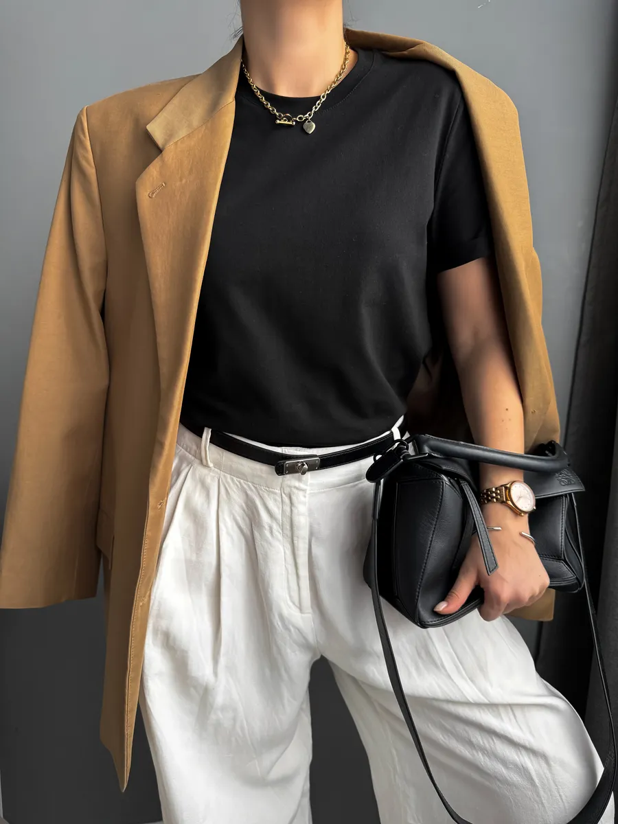 Футболка однотонная базовая хлопок Амабель