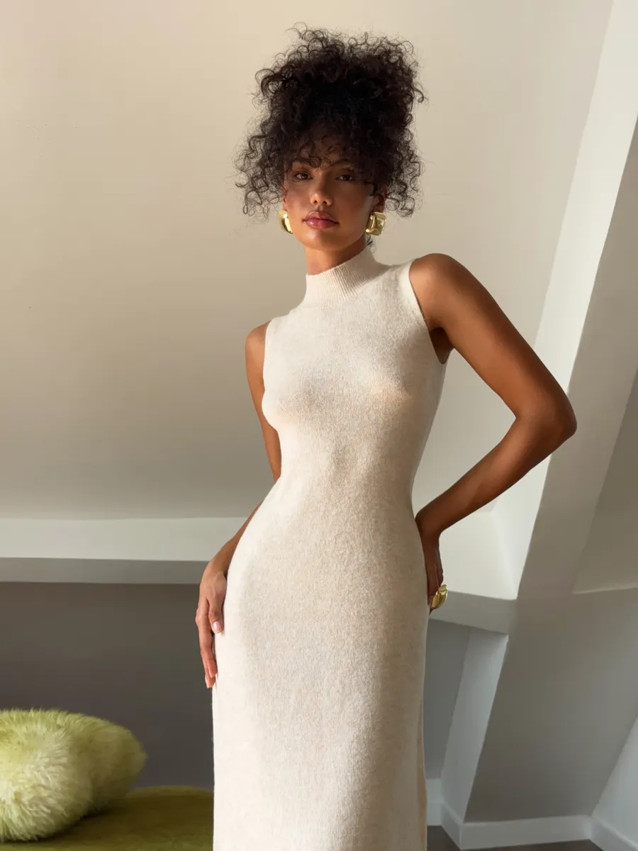 Костюм вязаный платье с кардиганом