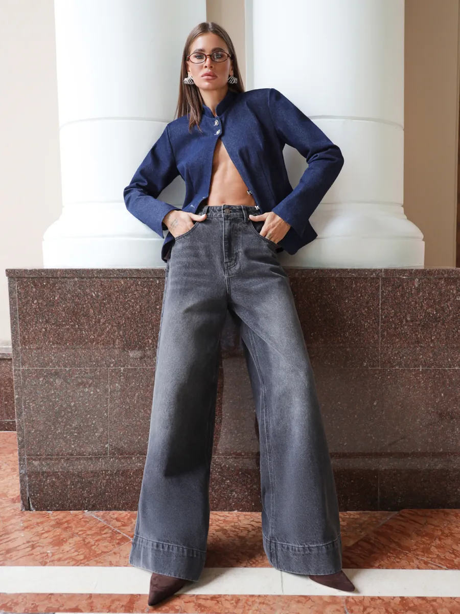 Джинсы широкие палаццо клеш Сабрина