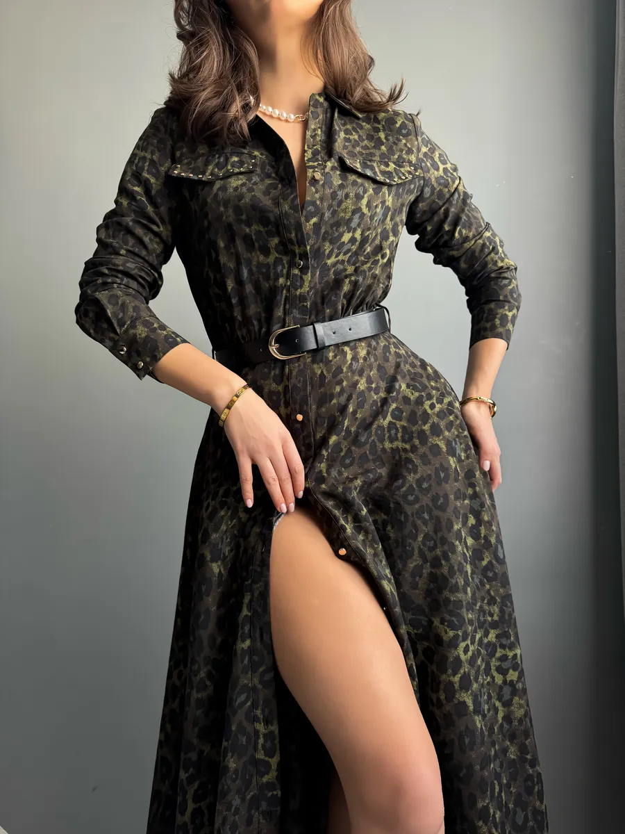 Платье рубашка длинное