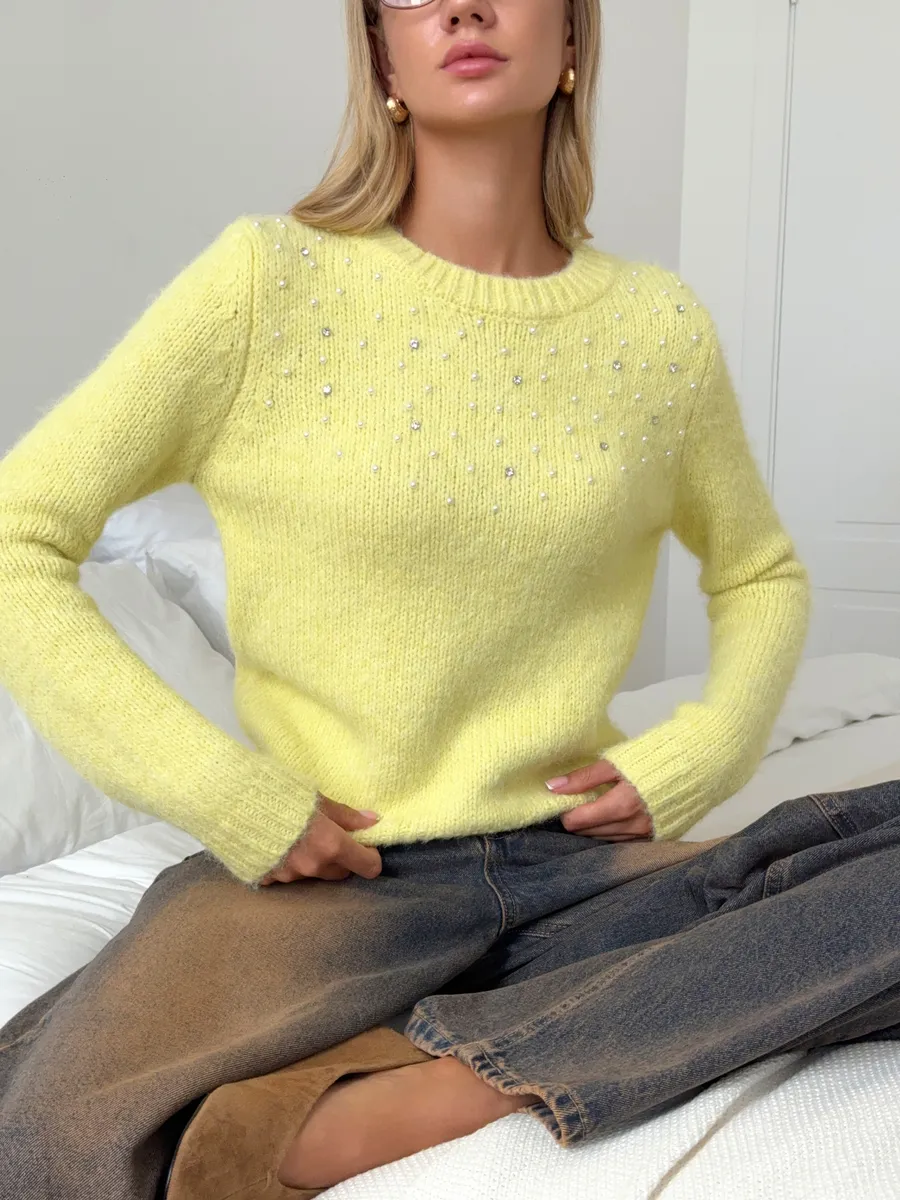 Свитер вязаный пушистый шерстяной