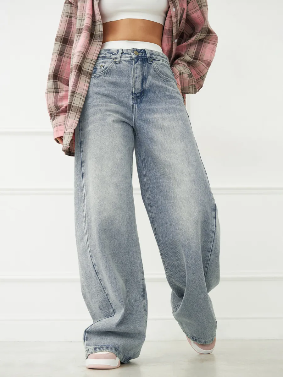 Джинсы багги широкие Надин