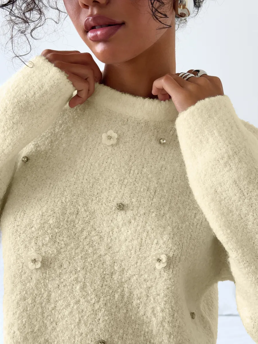 Джемпер вязаный пушистый шерстяной