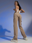 Брюки карго женские штаны широкие летние с карманами