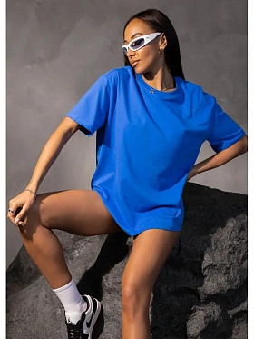 Футболка оверсайз однотонная базовая хлопок